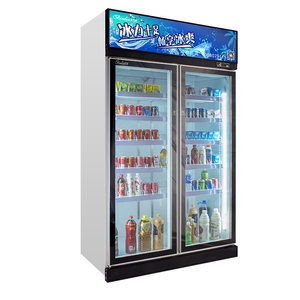 冰力鲜双门饮料展示柜 超市便利店的新宠儿，性能与颜值双在线